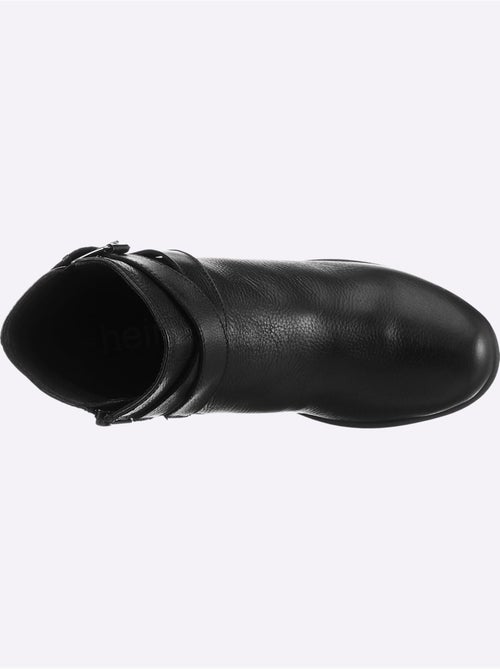 Bottines compensées cuir nappa de vache - taille standard - helline - Kiabi Bottines compensées cuir nappa de vache - taille standard - helline - Kiabi