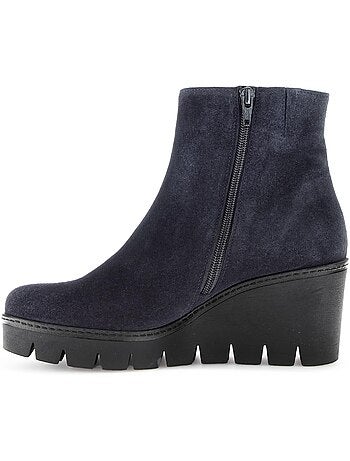Bottines compensées en Nubuck