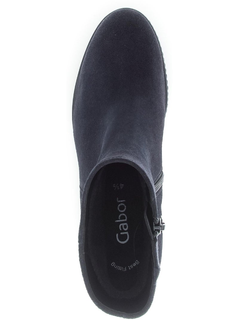 Bottines compensées  en Nubuck Bleu - Kiabi