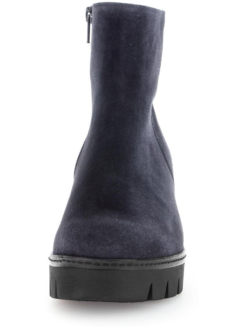 Bottines compensées  en Nubuck Bleu - Kiabi