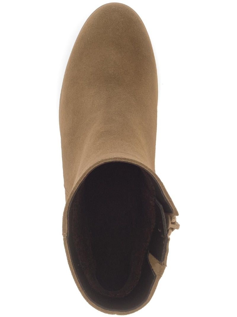 Bottines compensées  en Nubuck Marron clair - Kiabi