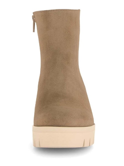 Bottines compensées  en Nubuck - Kiabi