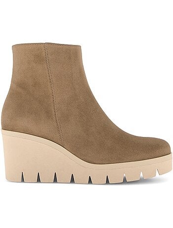 Bottines compensées en Nubuck