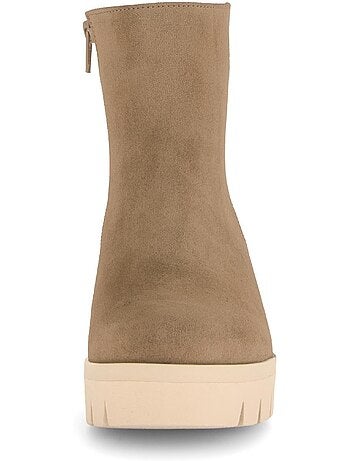 Bottines compensées en Nubuck