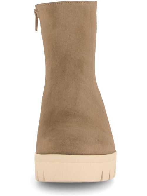 Bottines compensées  en Nubuck - Kiabi