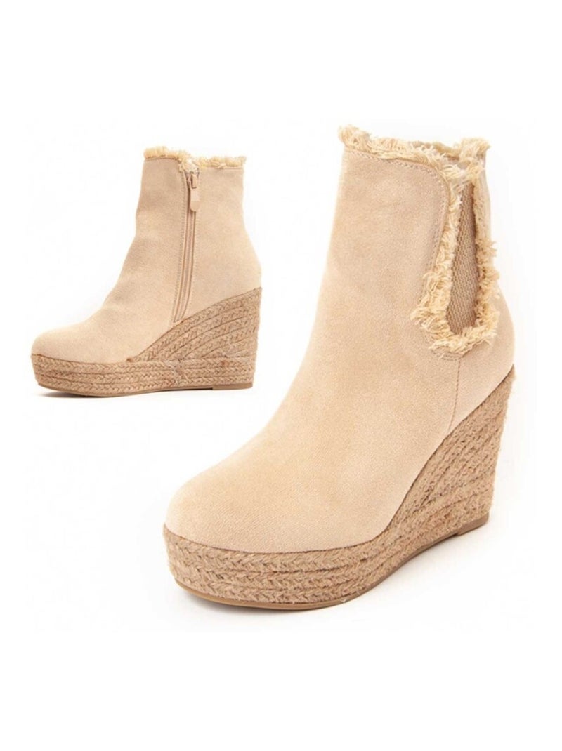 Bottines compensées Montevita Botilan43 Beige - Kiabi