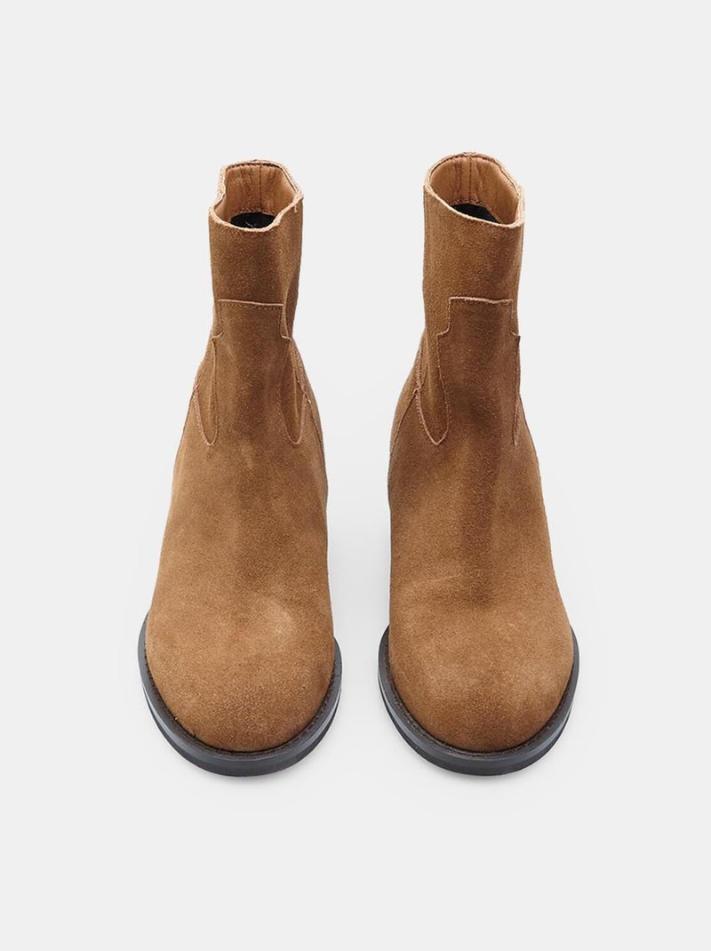 Bottines confortables  BATA avec talon compensé intérieur Marron - Kiabi