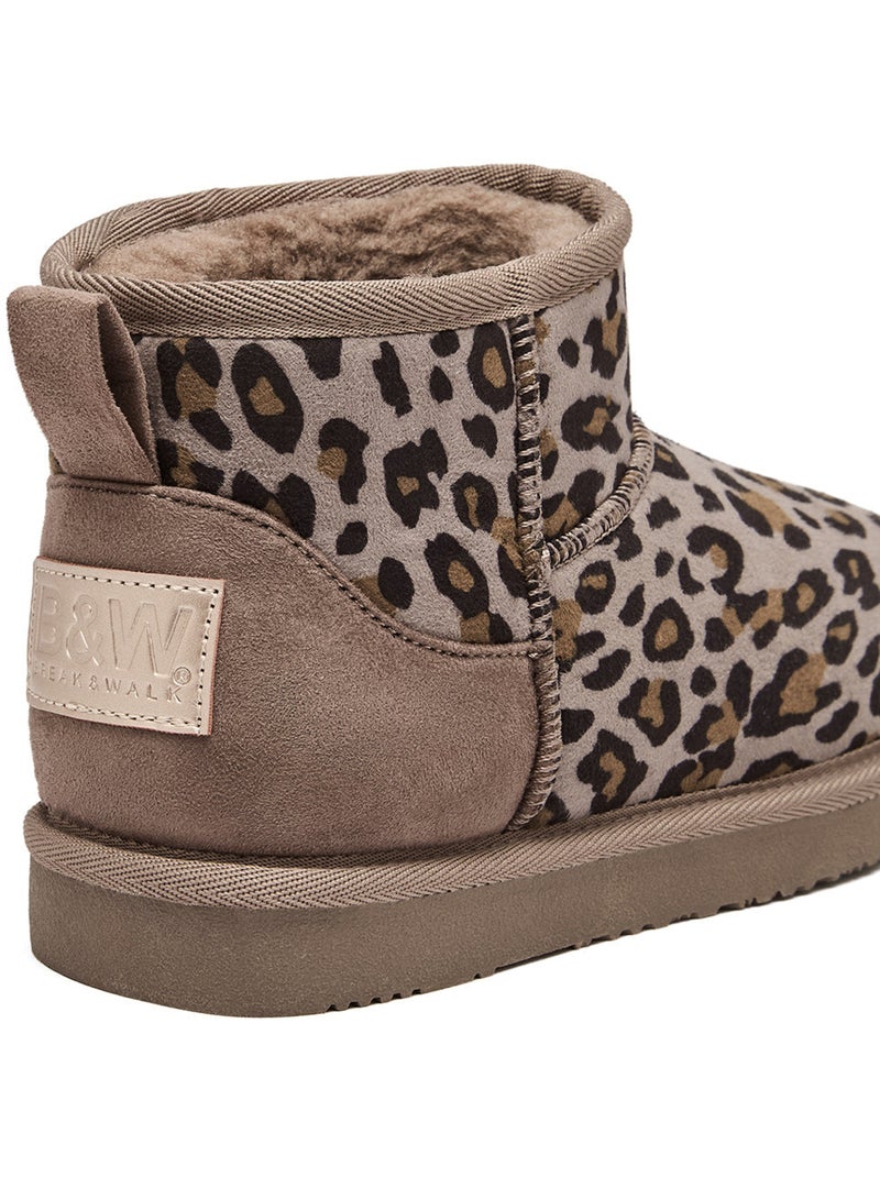 Bottines conguitos australianas leopardo Noir Marron Noir - Kiabi