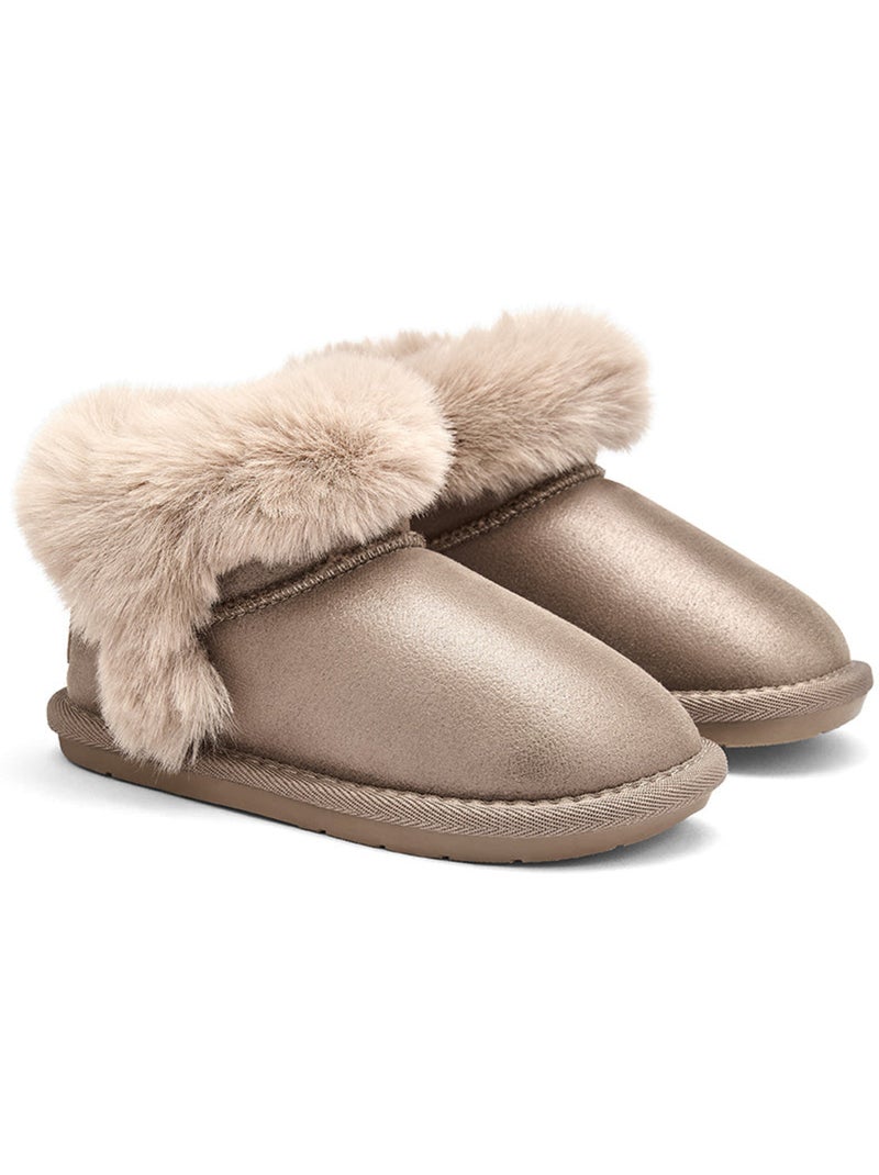 Bottines conguitos barefoot pelo Marron clair - Kiabi