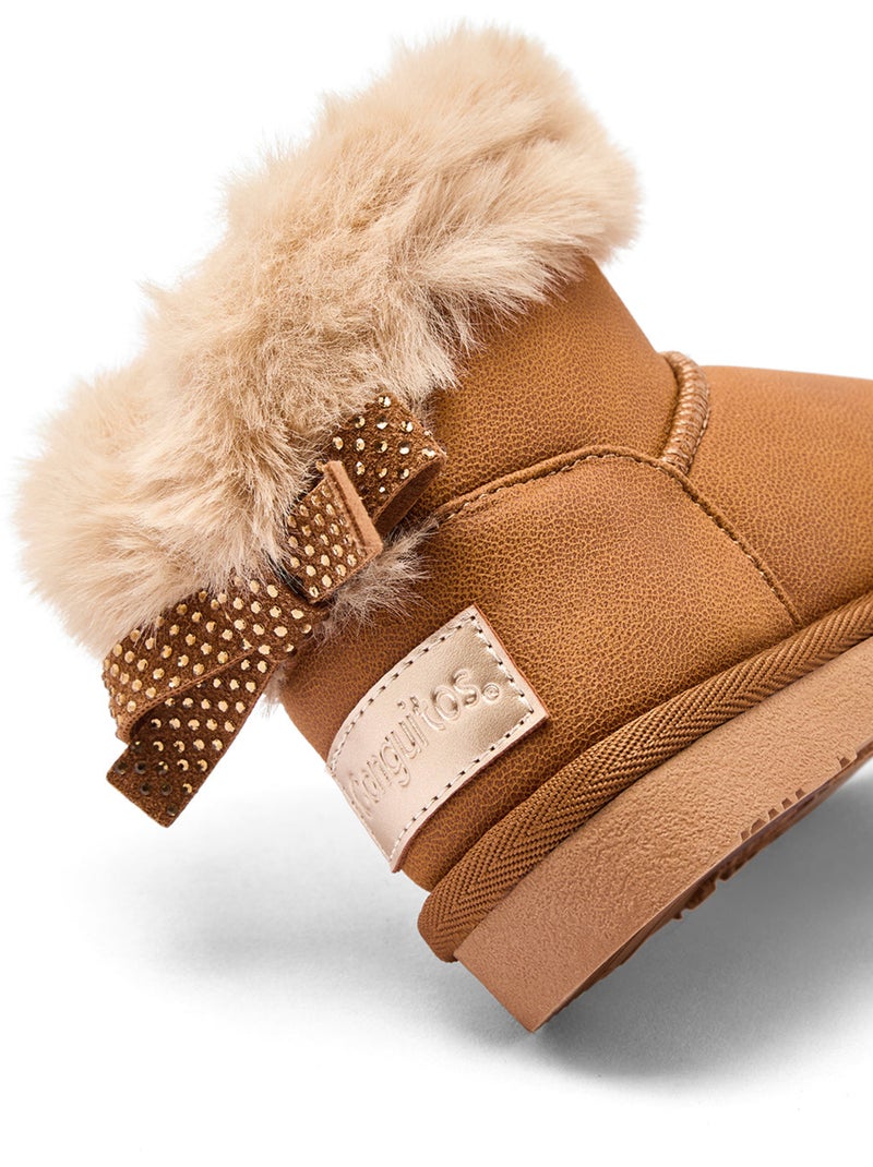 Bottines conguitos cinturón pelo Marron clair - Kiabi