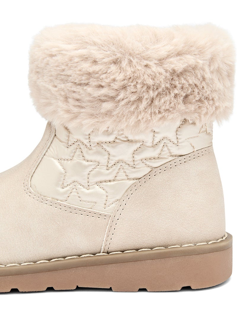 Bottines conguitos estrellas pelo Beige - Kiabi