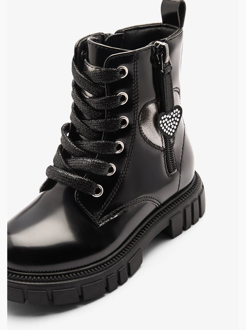 Bottines Conguitos Militar Cremallera Noir - Kiabi