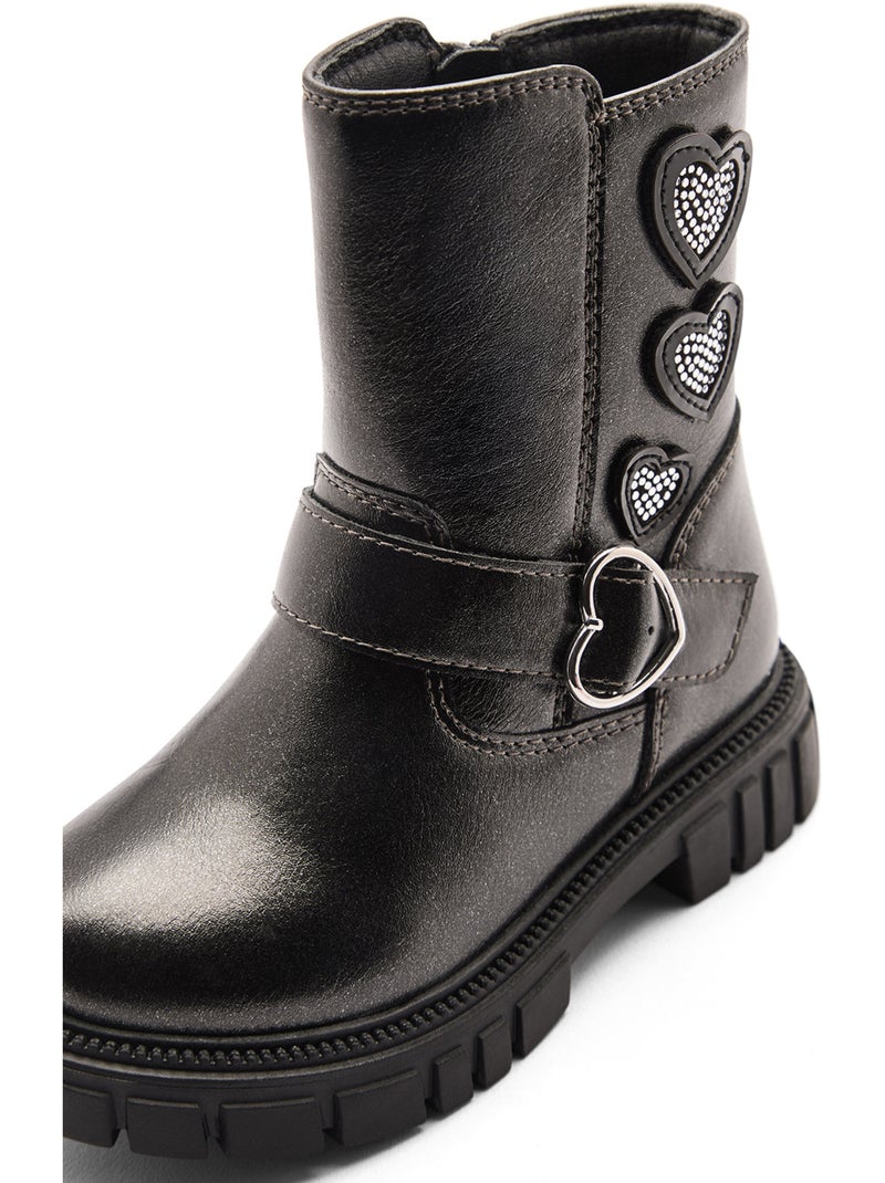 Bottines conguitos militar motera Noir - Kiabi