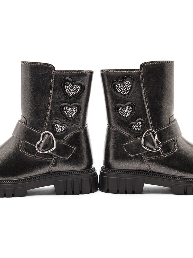 Bottines conguitos militar motera Noir - Kiabi