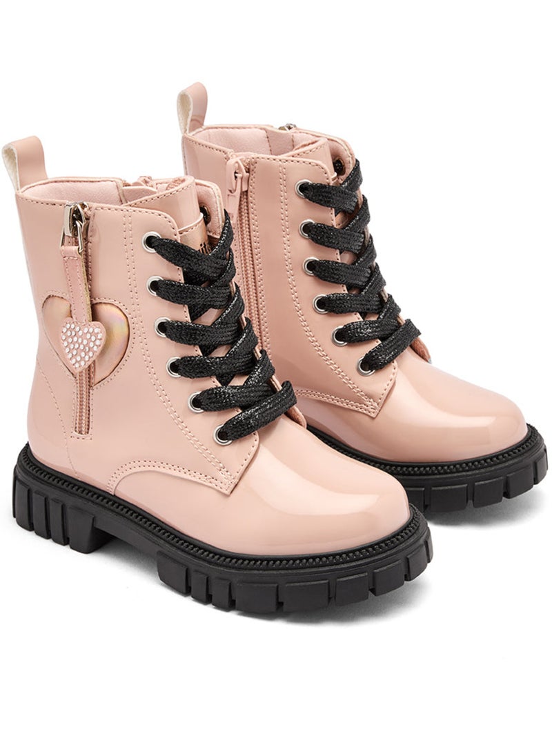 Bottines conguitos militar Rose - Kiabi