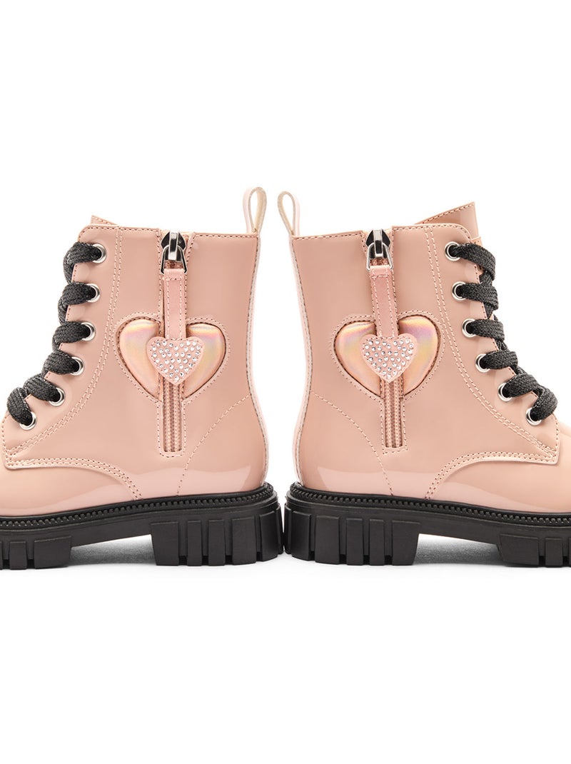 Bottines conguitos militar Rose - Kiabi