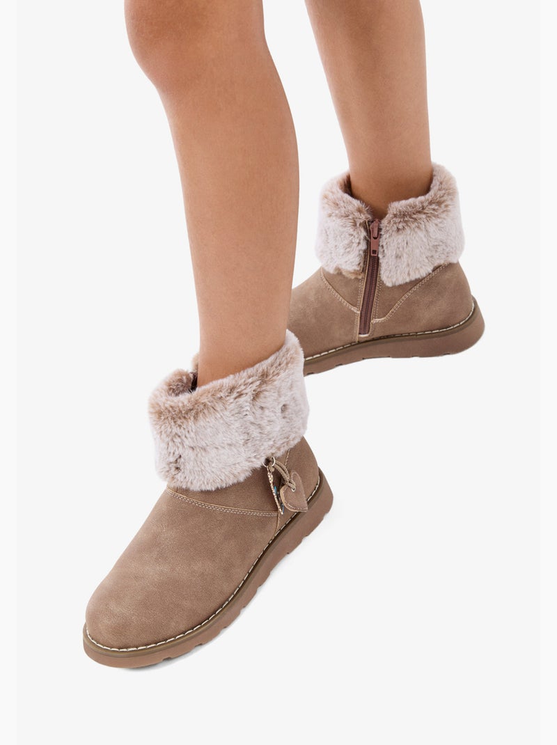Bottines conguitos pelo Marron clair - Kiabi