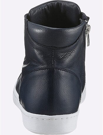 Bottines courtes à lacets en cuir nappa souple et confortable - Taille standard - Helline