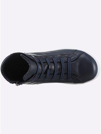 Bottines courtes à lacets en cuir nappa souple et confortable - Taille standard - Helline