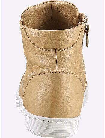 Bottines courtes à lacets en cuir nappa souple et confortable - Taille standard - Helline