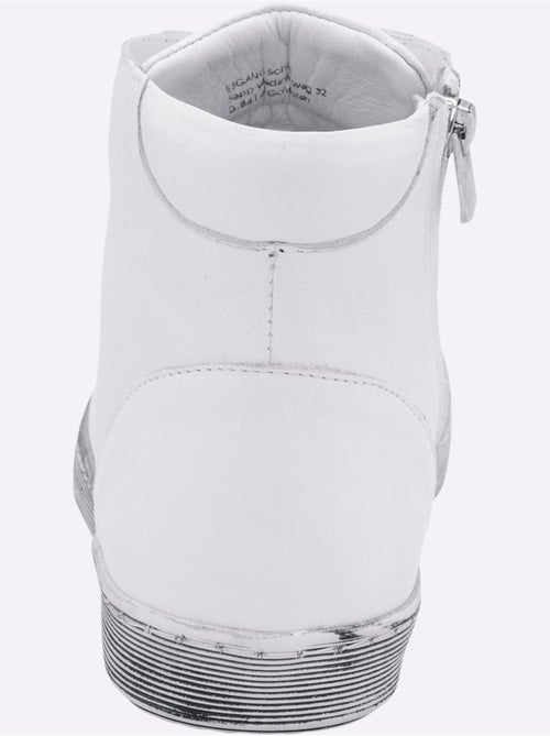 Bottines courtes en cuir nappa avec bandes élastiques confortables - Taille standard - Helline - Kiabi