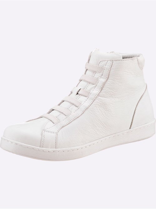 Bottines courtes en cuir nappa avec semelle intérieure amovible - Taille standard - Helline - Kiabi