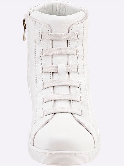 Bottines courtes en cuir nappa avec semelle intérieure amovible - Taille standard - Helline - Kiabi