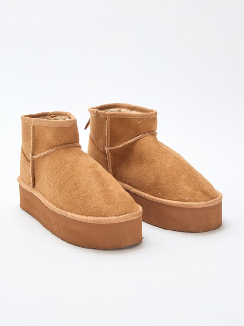Bottines courtes en suédine - Kiabi