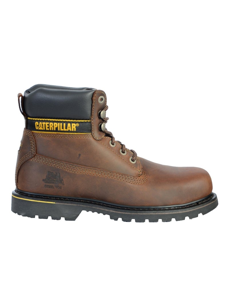 Bottines Cuir Caterpillar Holton Marron foncé - Kiabi