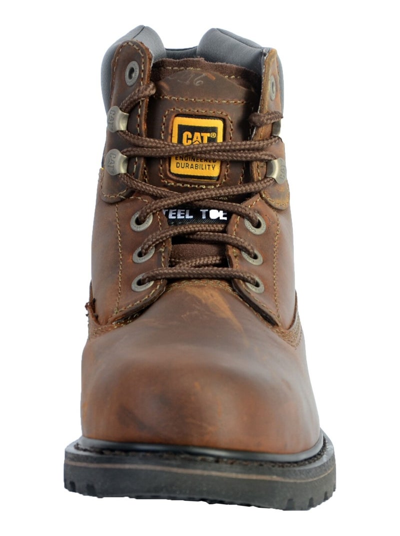 Bottines Cuir Caterpillar Holton Marron foncé - Kiabi
