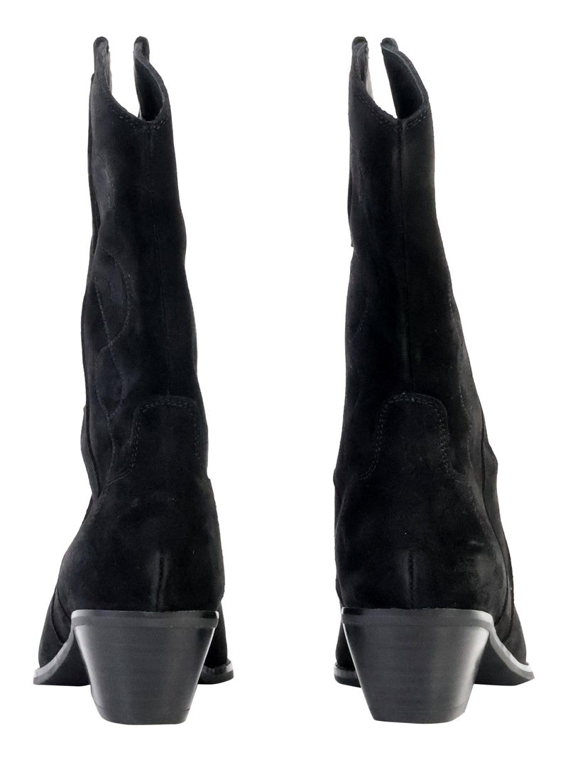 Bottines Cuir Emilie Karston Ajisai Noir - Kiabi
