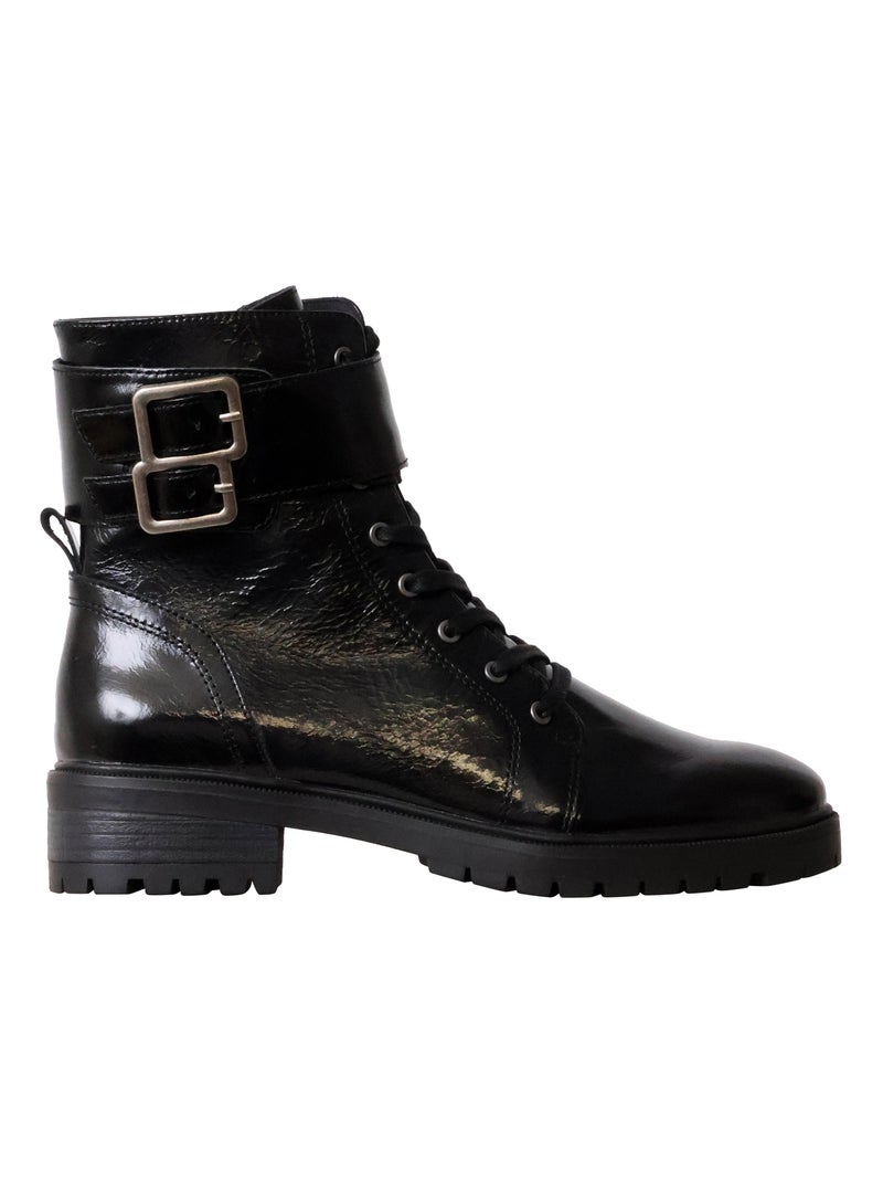 Bottines Cuir Emilie Karston Avery Noir - Kiabi