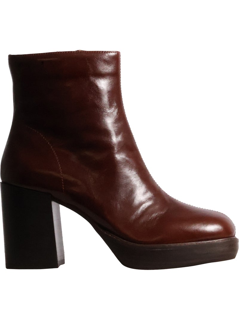 Bottines cuir emilie karston clea Marron - Kiabi