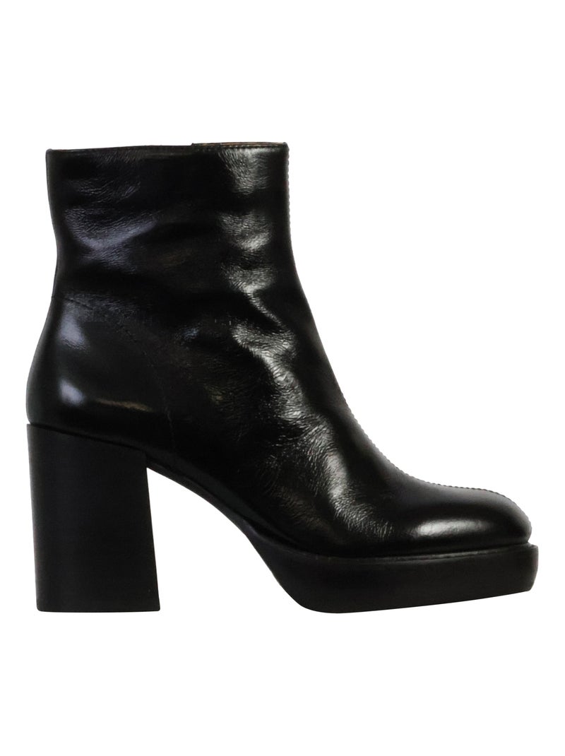 Bottines Cuir Emilie Karston Clea Noir - Kiabi
