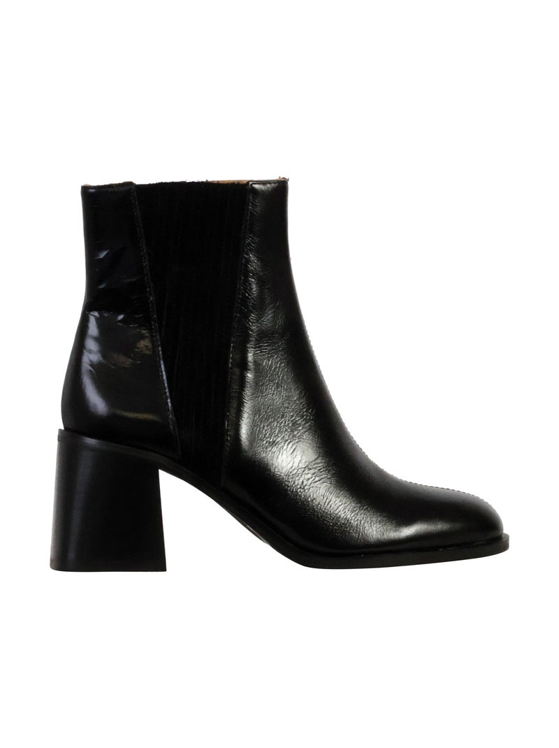 Bottines Cuir Emilie Karston Evelyn Noir - Kiabi