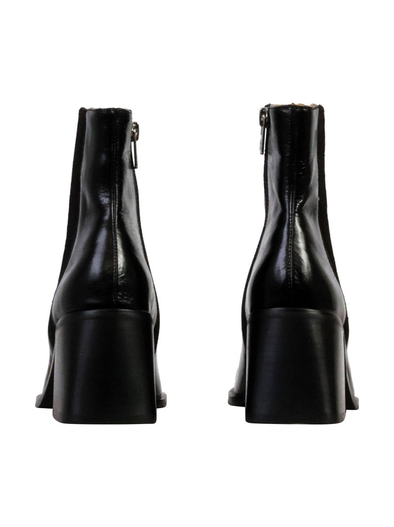 Bottines Cuir Emilie Karston Evelyn Noir - Kiabi