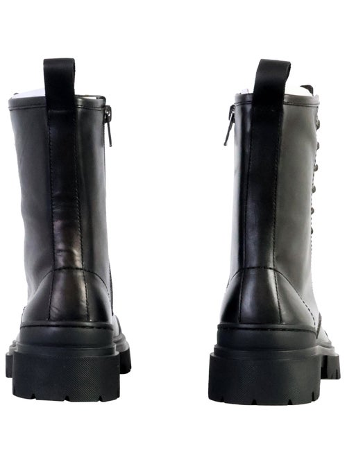 Bottines Cuir Emilie Karston Mauve - Kiabi