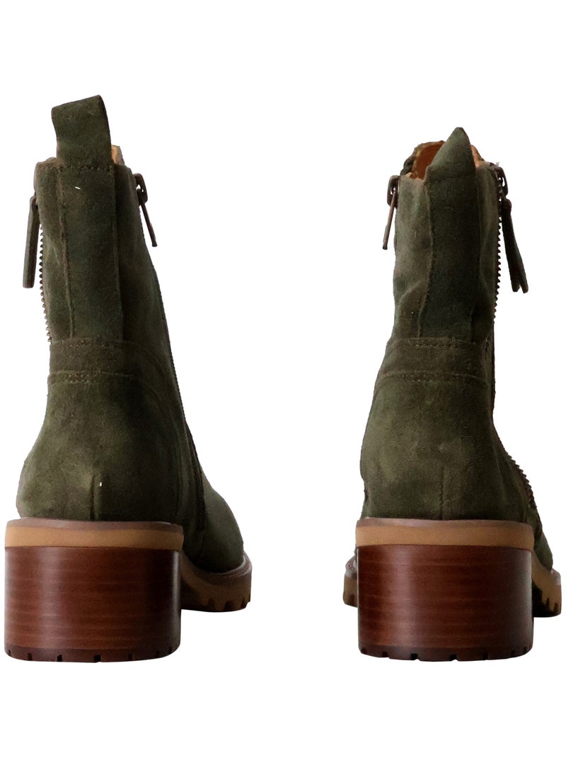 Bottines Cuir Emilie Karston Settia Kaki - Kiabi