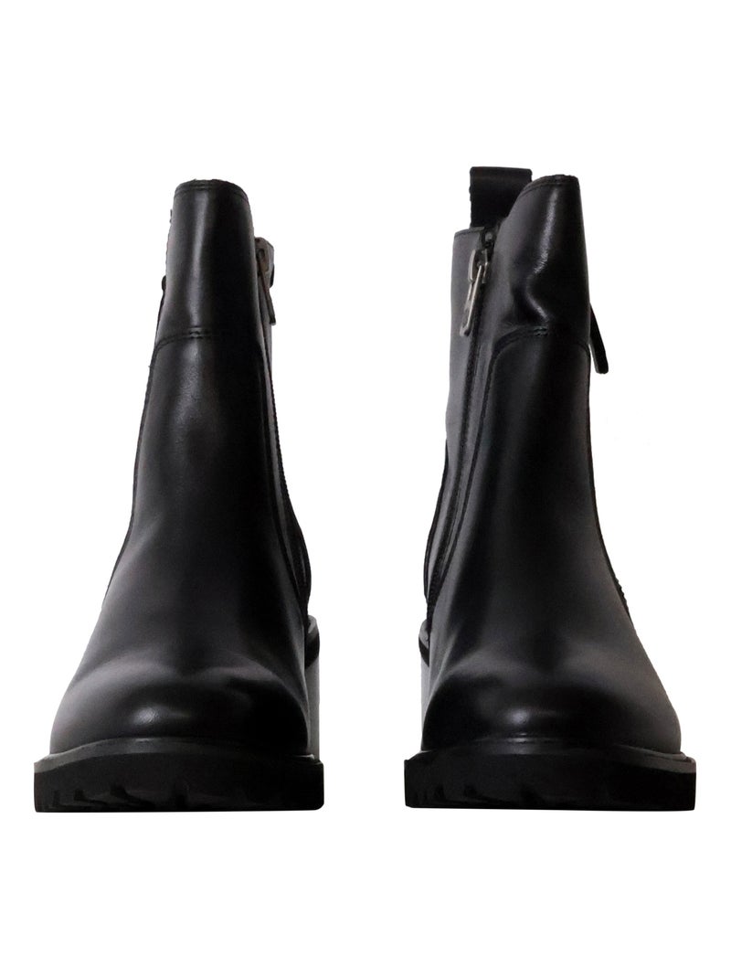 Bottines Cuir Emilie Karston Settia Noir - Kiabi