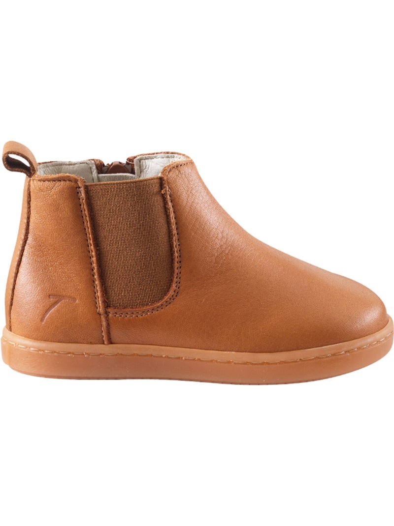 Bottines cuir enfant Rosy Marron - Kiabi