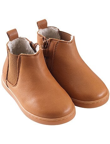 Bottines cuir fourrées enfant Rosy