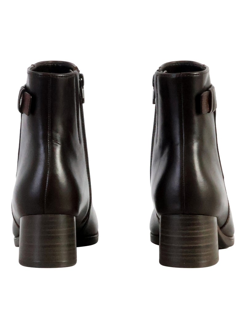 Bottines Cuir Gabor Foulard Marron foncé - Kiabi