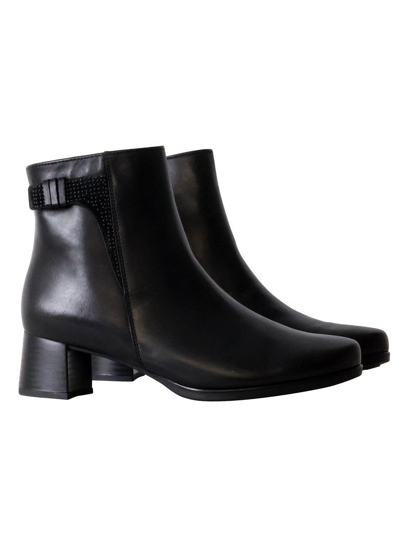 Bottines Cuir Gabor Foulard Noir - Kiabi