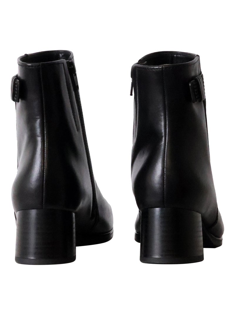 Bottines Cuir Gabor Foulard Noir - Kiabi
