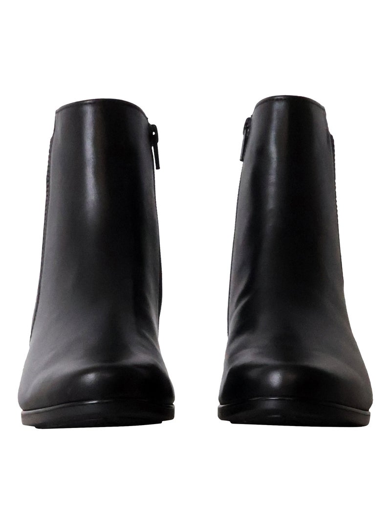 Bottines Cuir Gabor Foulard Noir - Kiabi