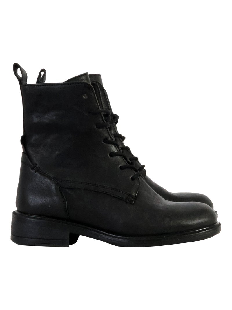 Bottines Cuir Geox Catria Noir - Kiabi