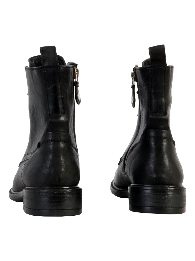 Bottines Cuir Geox Catria Noir - Kiabi