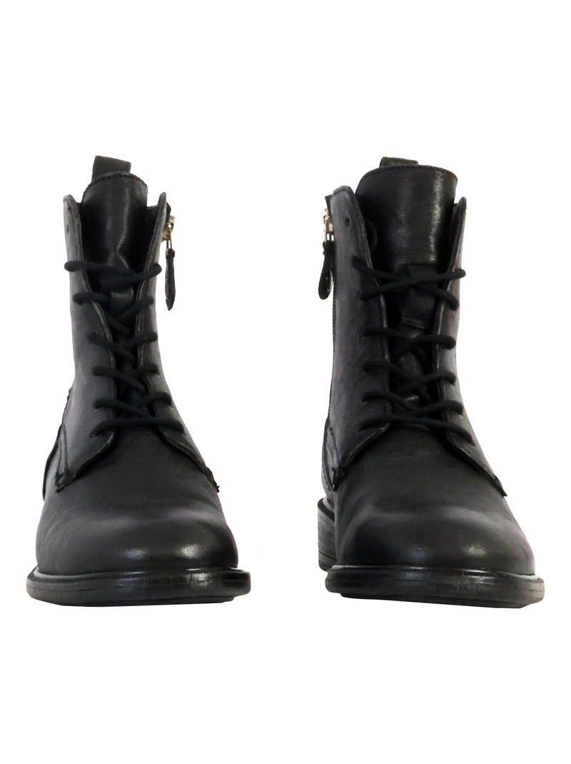 Bottines Cuir Geox Catria Noir - Kiabi