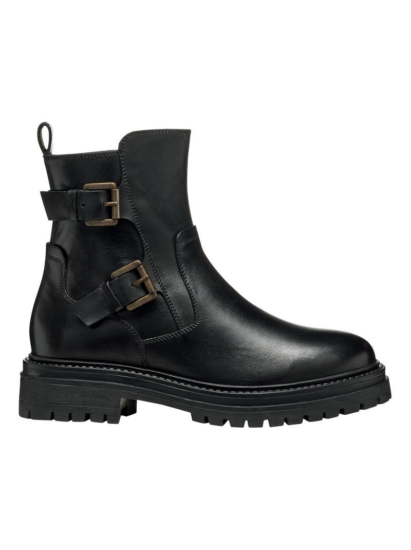 Bottines Cuir Geox Iridea Noir - Kiabi