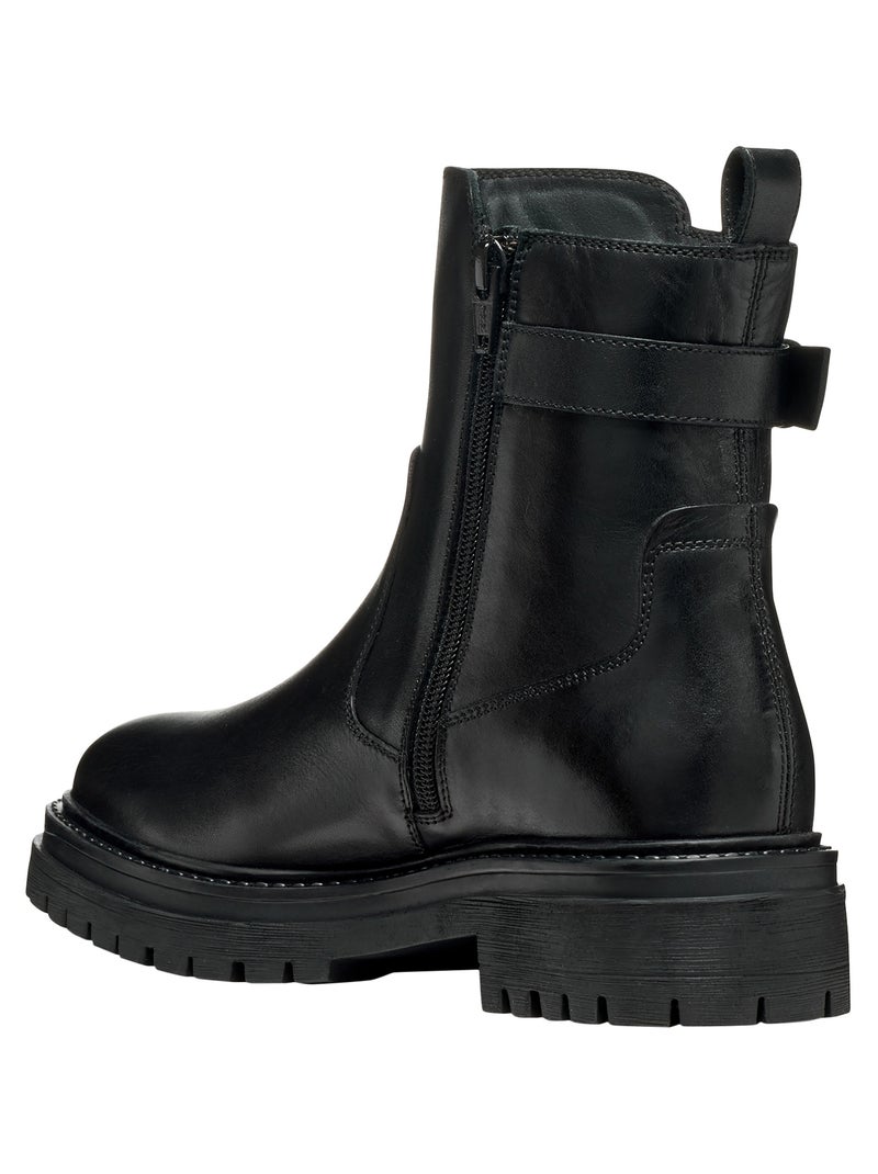 Bottines Cuir Geox Iridea Noir - Kiabi